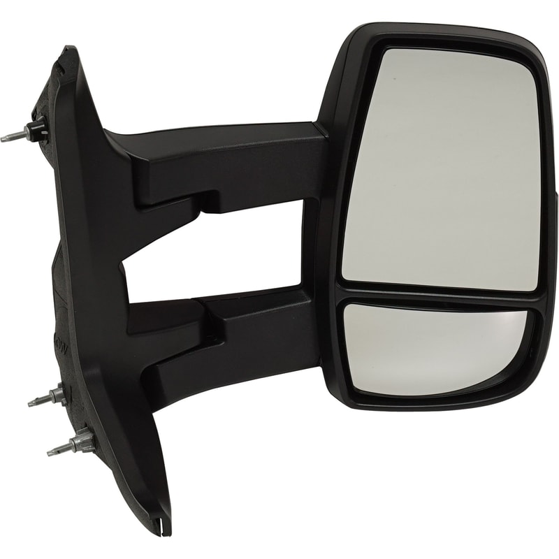Towing Mirror for Ford Transit Van 2015-2019, Right (Passenger) Side, Manual Adjust, Manual Folding, Heated, Textured, with Long Arm, for Medium/High Roof, Replacement