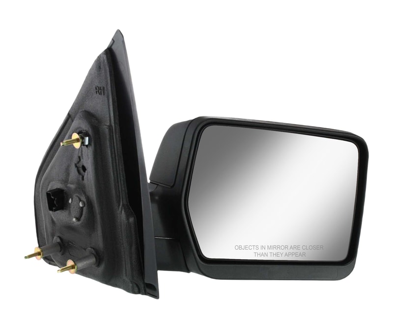 Mirror Right (Passenger) for Ford F-150 2004-2008, Non-Towing, Power, Manual Folding, Heated, Textured, without Auto Dimming, Blind Spot Detection, Memory, and Signal Light, New Body Style, Replacement