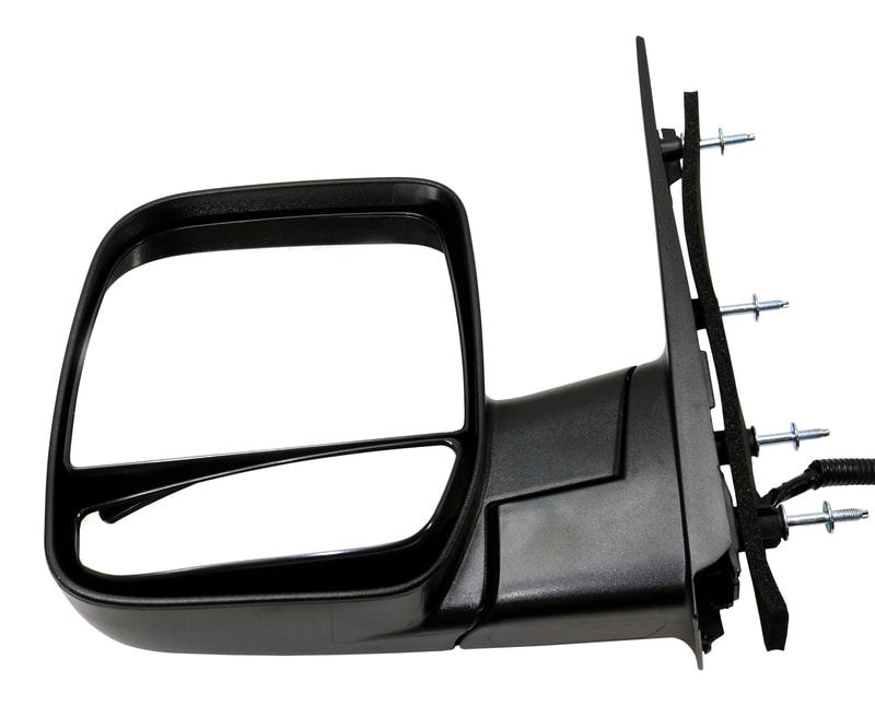 Power Mirror for Ford E-350 Super Duty 2002-2008, Left (Driver), Non-Towing, Manual Folding, Non-Heated, Textured Black, without Auto Dimming, Blind Spot Detection, Memory, and Signal Light, Replacement