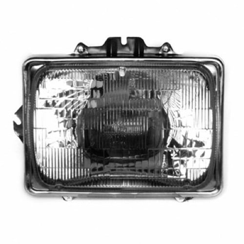 Left (Driver) Headlight Assembly Sealed Beam for 1992 - 2007 Ford E-150 Econoline, Front Headlight Assembly Replacement Housing/Lens/Cover, Non-Halogen, Headlight Adjusting Ring/Retaining Ring,  F3UZ13007A-PFM, Replacement