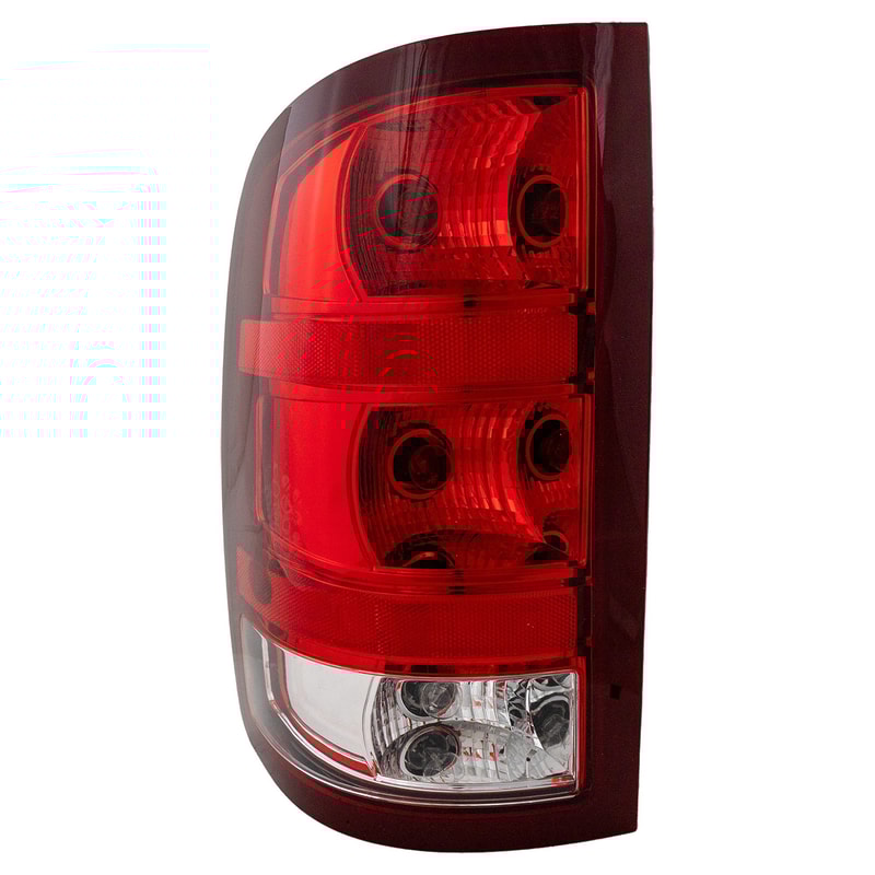 Tail Light Assembly for GMC Sierra 1500 (2007-2010, 2012-2013), Sierra 2500HD/3500HD (2007-2014), SL/SLE/SLT/WT Models, Excludes 2007 Classic, Left (Driver) Side, Replacement