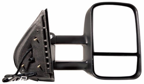 Right (Passenger) Side View Mirror Assembly for 2007-2014 GMC Sierra 2500 HD, Outside Rear View, Trailer Tow Type, Power, without OEM Signal Light,  20862099-PFM, Replacement Cover/Glass