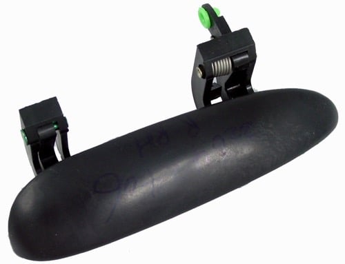 Rear Right (Passenger) Outer Door Handle for 1995-2005 Chevrolet Cavalier, Smooth Black, Paint to Match, OEM Replacement-22650704