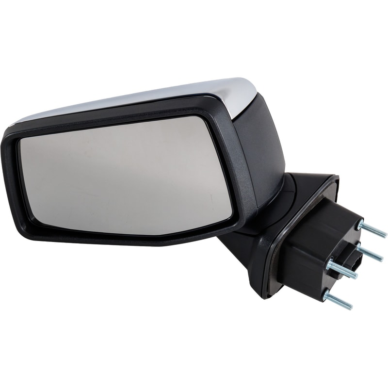 Chrome Power Mirror for Sierra 1500 (2019-2023), Left (Driver), Non-Towing, Manual Folding, Heated, Auto-Dimming, Crew/Extended Cab Pick Up (2022-2022), without Signal Light, Replacement