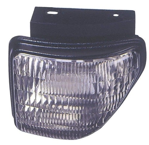 Right Passenger Side Park Light Assembly for 1992 - 1993 Oldsmobile Cutlass Supreme, 4 Door Sedan, with Black Rim, Park/Marker Combination,  5976890, Replacement