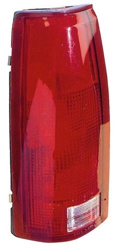 Left (Driver) Tail Light Lens for 1988 - 2000 GMC C1500, Replacement, Side, Except 15000 Gross Vehicle Weight;  16506355