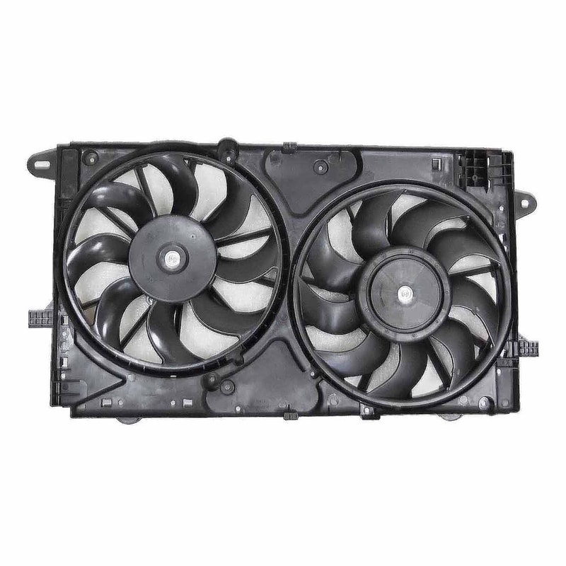 Radiator Cooling Fan Assembly with Motor, Blade, Shroud, Dual Fan for 2013 - 2019 Chevrolet Malibu;  23131503-PFM, Replacement