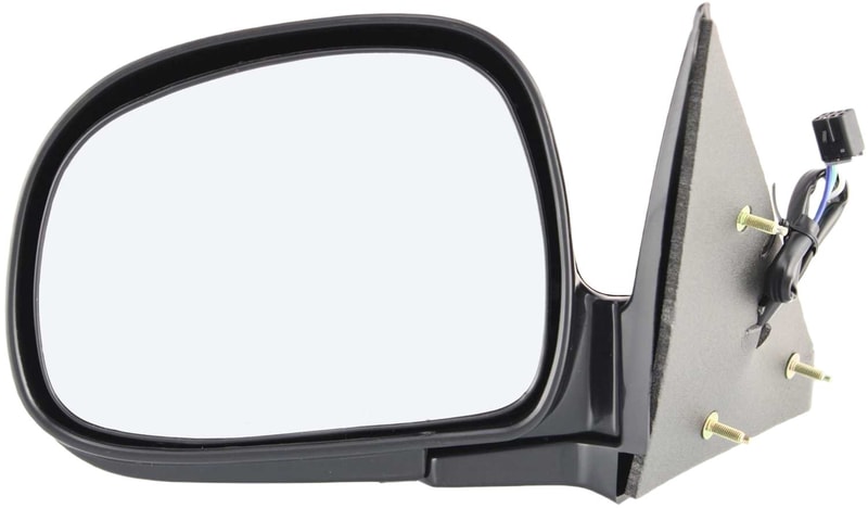 Power Mirror for Chevrolet Blazer 1998, GMC Jimmy 1999-2000, Left (Driver), Manual Folding, Non-Heated, Paintable, without Auto Dimming, Blind Spot Detection, Memory, and Signal Light, Replacement