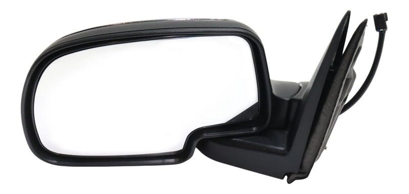 Mirror for Silverado/Sierra 1999-2002, Left (Driver), Non-Towing, Power, Manual Folding, Non-Heated, Chrome, Replacement