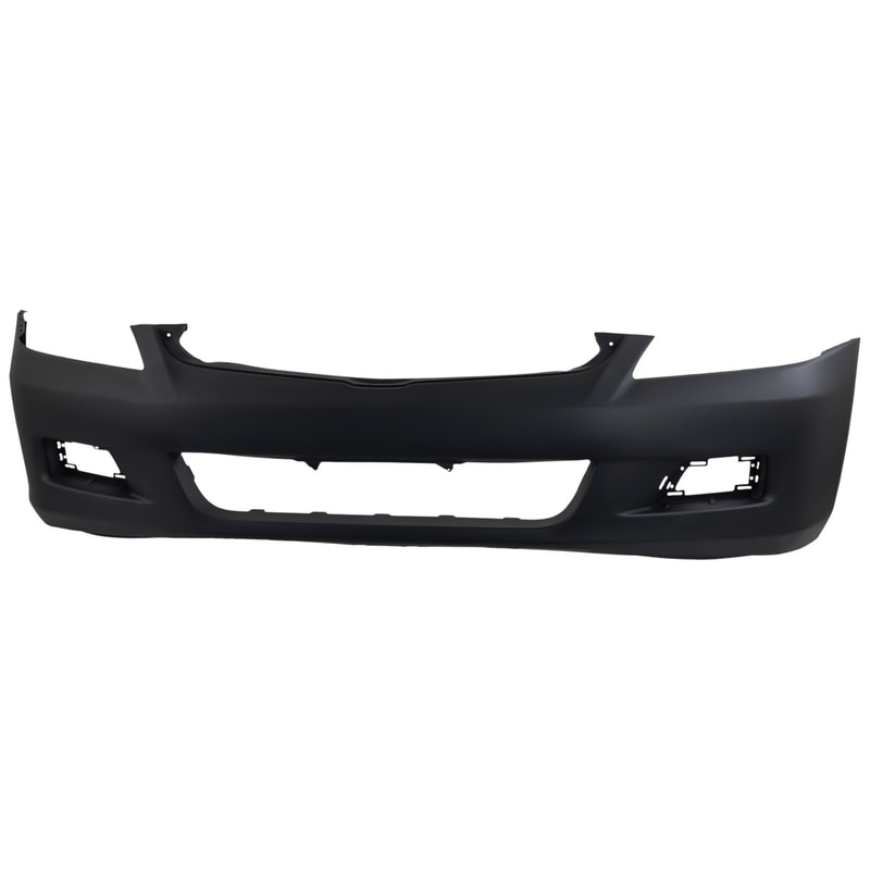 Front Bumper Cover for Honda Accord 2006-2007 Sedan, Primed (Ready to Paint), with Fog Light Holes, Replacement