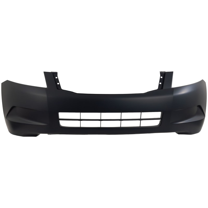 Front Bumper Cover for 2008-2010 Honda Accord, Primed (Ready to Paint), Without Fog Light Holes, 4 Cylinder, Sedan, Replacement