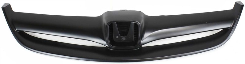 Grille Insert for 2004-2005 Honda Civic, ABS Plastic, Painted Black Shell and Insert, Sedan (Excludes Hybrid Model), Replacement