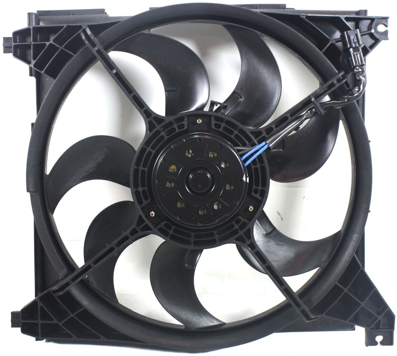 Radiator Fan Shroud Assembly for Kia Optima/Magentis 2001-2006, Hyundai Sonata 2002-2005, Right (Passenger) Side, Replacement