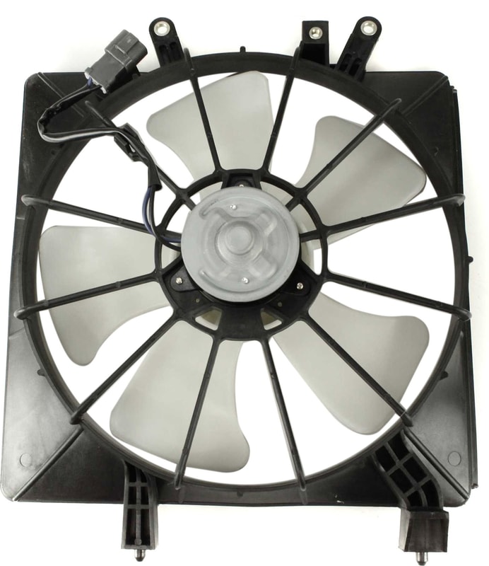Radiator Fan Shroud Assembly, Right (Passenger) for Honda Civic 2001-2005, 1.7L, Denso Type, Except Hybrid, Replacement