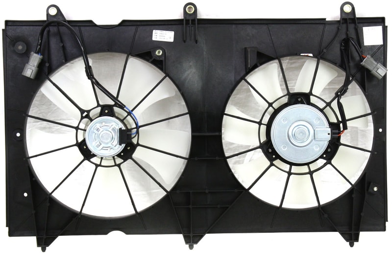 Radiator Fan Shroud Assembly for Honda Accord 2003-2007, Dual Fan, Denso Type, 4 Cylinder Engine, Replacement