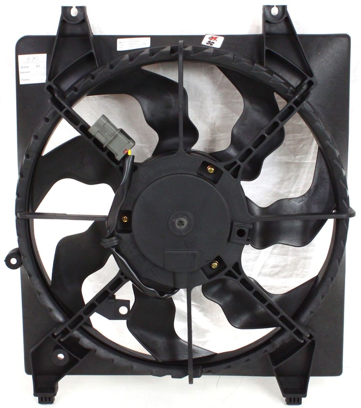 Radiator Fan Assembly for Hyundai Santa Fe 2007-2009 Left (Driver), Compatible with 2.7L Engine Without Towing Package and 3.3L Engine, Replacement