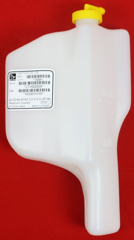 Coolant Reservoir with Cap for Honda Accord 1994-1997, Acura CL 1997-1999, 4-Cylinder, Replacement