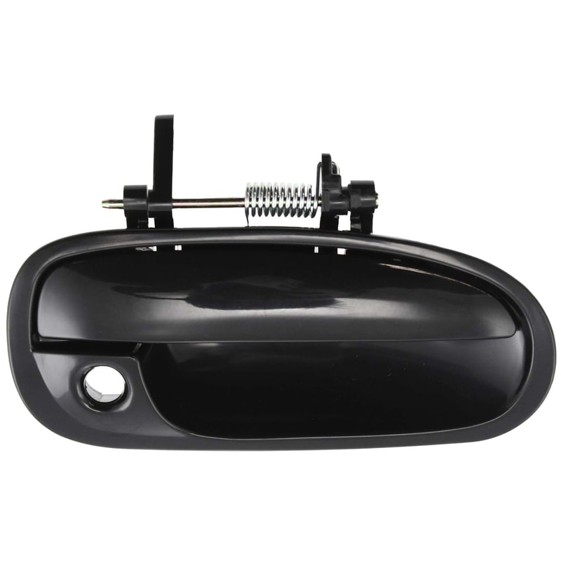 Exterior Front Door Handle for Honda Civic 1996-2000 Right (Passenger), Smooth Black with Keyhole, Replacement
