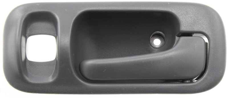 Front Interior Door Handle for Honda ODYSSEY 1995-1998, CR-V 1997-2001, Right (Passenger), Gray (Big Clip), Plastic, with Lock Hole, Replacement