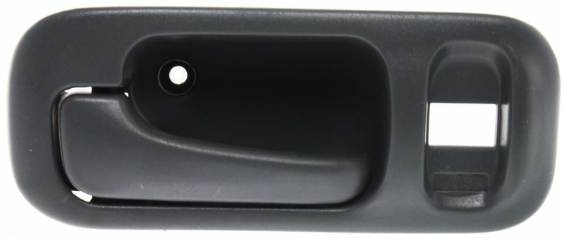 Front Interior Door Handle for Honda Odyssey 1995-1998/CR-V 1997-2001, Left (Driver), Gray (Big Clip), Plastic, with Lock Hole, Replacement