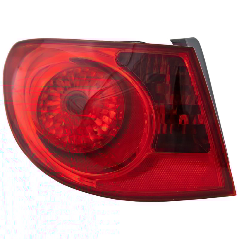 Tail Light Assembly for Hyundai Elantra 2007-2010 Sedan, Outer, Left (Driver), Replacement