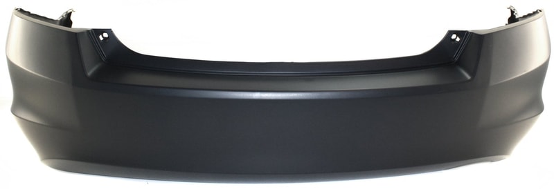Rear Bumper Cover for 2008-2012 Honda Accord Sedan, 4 Cylinder, Primed (Ready to Paint), with Single Exhaust Hole, Replacement (CAPA Certified)
