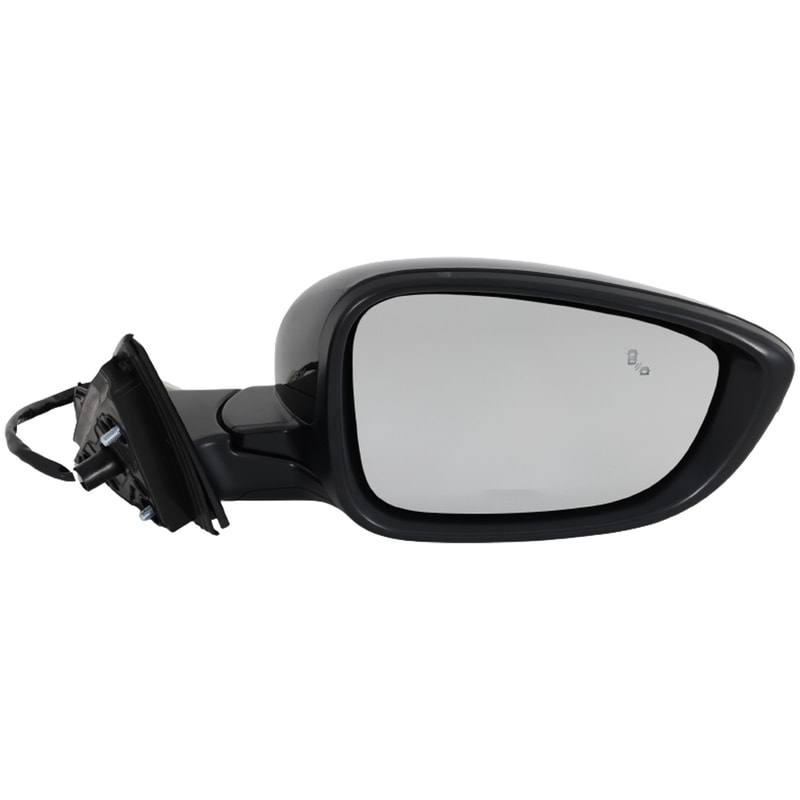 Mirror for Honda Accord 2018-2022, Right (Passenger), Power, Manual Folding, Heated, Paintable, with Blind Spot Detection in Glass, without Auto Dimming, Memory, and Signal Light, Replacement