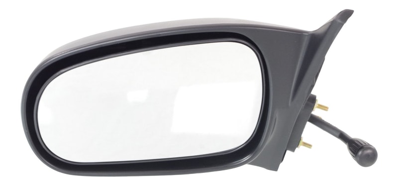 Manual Remote Mirror for Honda Civic Sedan (1996-2000), Left (Driver) Side, Non-Folding, Non-Heated, Textured, Replacement