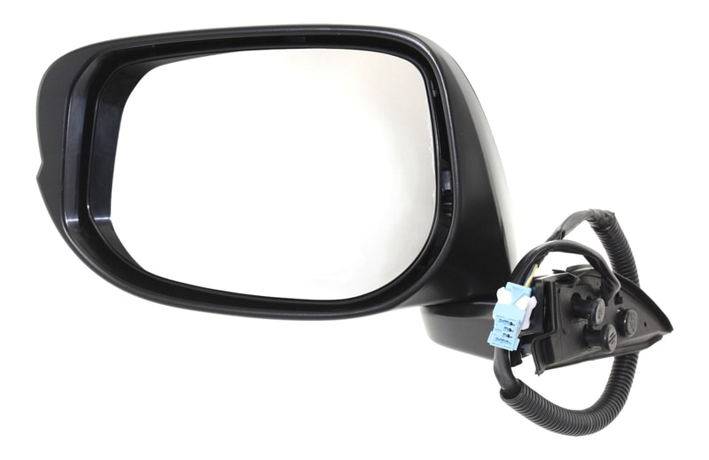 Power Mirror for 2009-2014 Vehicle Models, Left (Driver) Side, Manual Folding, Non-Heated, Paintable, Replacement