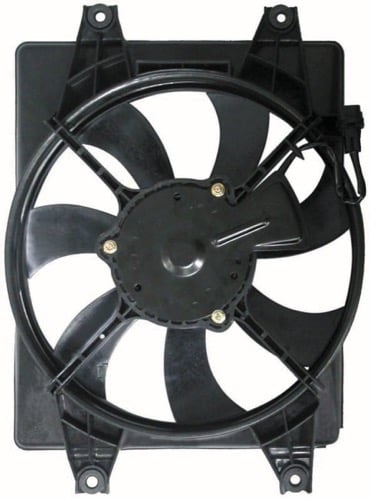 Condenser Fan for 2000-2003 Hyundai Accent, A/C Condenser, 1.5L L4 Manual Transmission, Electric Fan Assembly,  9773025100, Replacement
