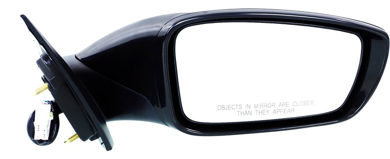 Power Mirror for Hyundai Sonata 2011-2014, Right (Passenger), Manual Folding, Heated, Paintable, with Signal Light, Excludes Hybrid Model, Replacement