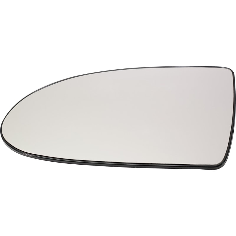 Mirror Glass for Hyundai Accent Hatchback 2006-2009, Left (Driver), Non-Heated, with Backing Plate, Replacement