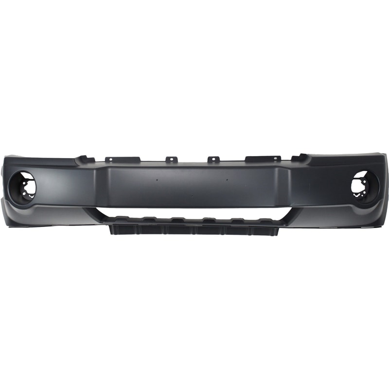 Front Bumper Cover for Jeep Grand Cherokee 2005-2007, Primed (Ready to Paint), with Fog Light Holes, Excluding SRT-8 Model, Replacement
