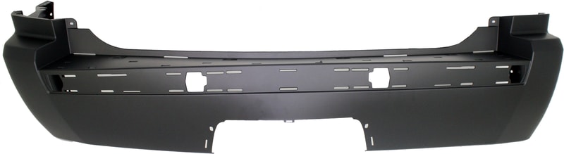 Rear Bumper Cover for 2005-2010 Grand Cherokee, Primed (Ready to Paint), with Chrome Insert and Tow Hook Holes, Excluding SRT-8 Model, Replacement