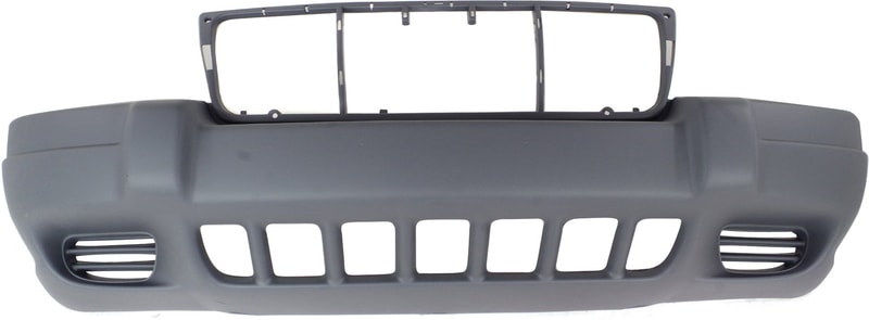 Textured Front Bumper Cover for Jeep Grand Cherokee 1999-2001, Laredo/Sport Models without Fog Light Holes, up to 8-1-01, Replacement