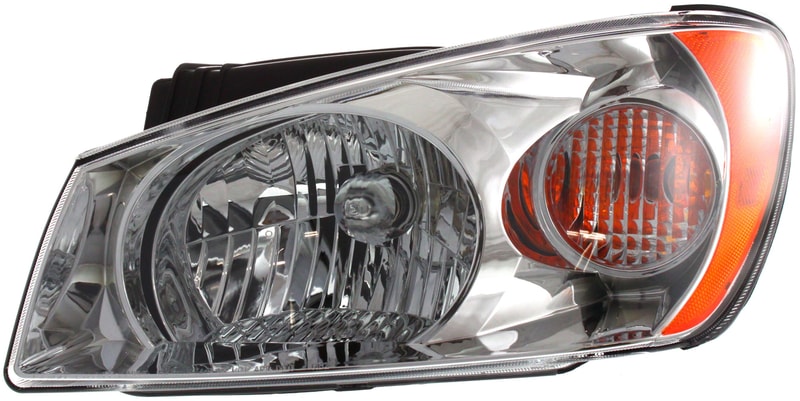Headlight Assembly for Spectra 2004-2005, Left (Driver) Side, Halogen, LX Model, New Body Style, Replacement