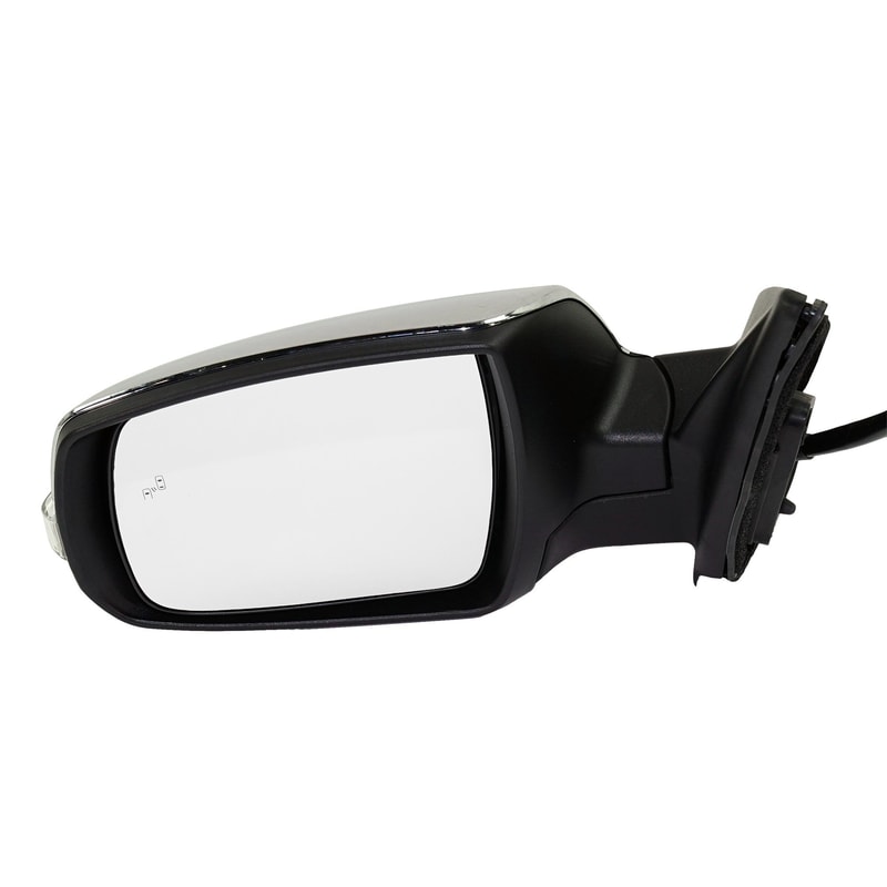 Power Folding Mirror for Kia Sorento 2014-2015, Right (Passenger), Heated, Chrome Finish, with Blind Spot Detection, Memory Function, and Signal Light, Replacement