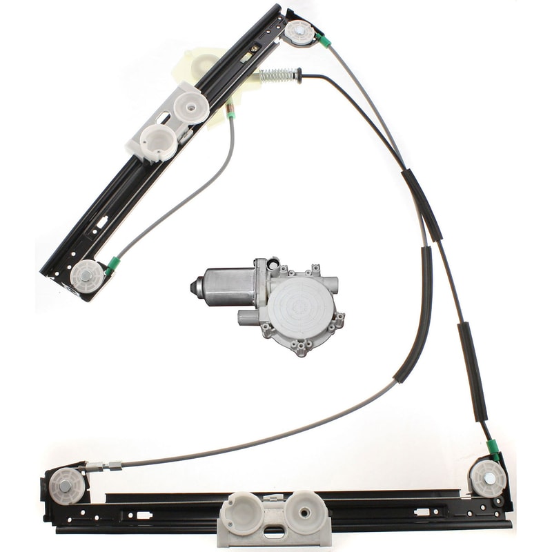 Window Regulator Assembly for MINI COOPER 2002-2005 Hatchback, Set of 2, Front Left (Driver) with Motor, Replacement