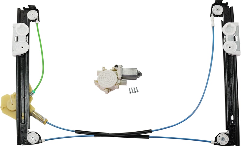 Front Window Regulator Assembly for MINI COOPER Hatchback 2002-2005, Right (Passenger) Side, 2-Piece Kit with Motor, Replacement