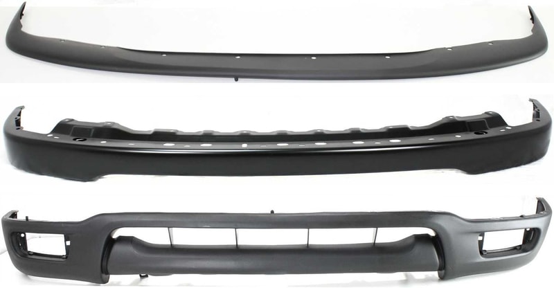 Front Bumper Assembly Kit for Toyota Tacoma 2001-2004, 3-Piece with Bumper Trim and Lower Panel, Replacement
