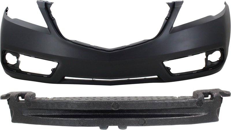 Front Bumper Cover Assembly for Acura RDX 2013-2015, 2-Piece Kit, Primed (Ready to Paint) with Bumper Absorber, Replacement