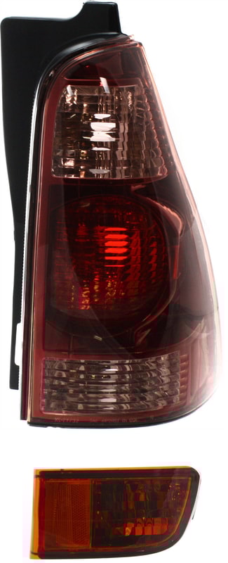 Tail Light for TOYOTA 4RUNNER 2003-2005, Right (Passenger) Side, 2-Piece Kit with Bumper Reflector, Replacement