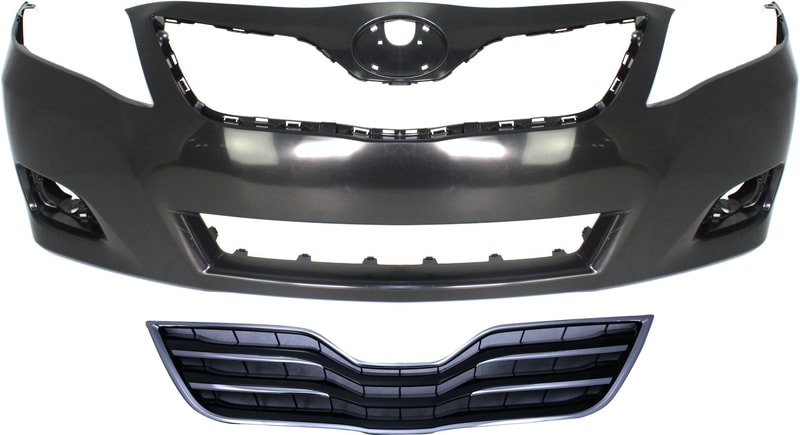 Grille and Bumper Cover for 2010-2011 Toyota Camry, 2-Piece Kit, USA Built, Replacement
