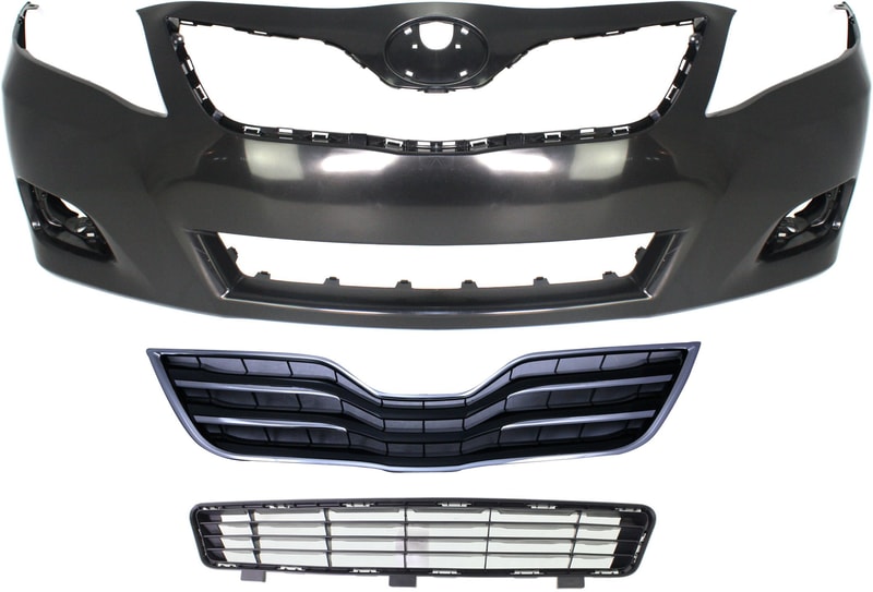 3-Piece Grille Kit for 2010-2011 Toyota Camry, USA Built, with Bumper Cover and Bumper Grille - Replacement