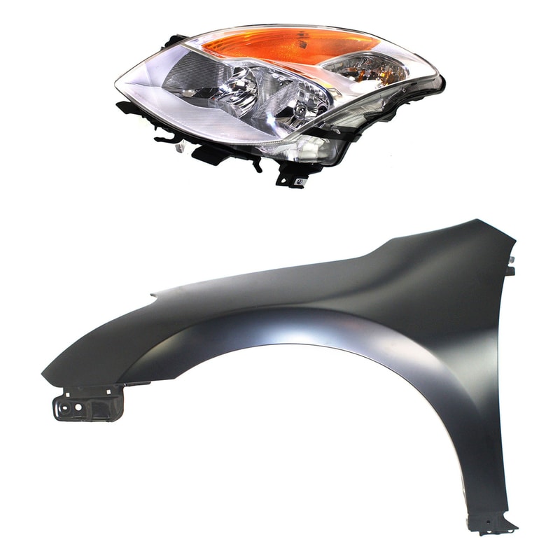 Headlight Assembly for 2008 Nissan Altima, Left (Driver) Side, HID/Xenon, Includes HID Kit, 2-Piece Kit, Fender Included, Replacement