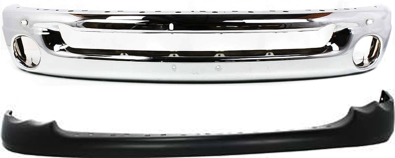 Front Bumper for 2002-2005 Dodge Ram Full Size Pickup, 2-Piece Kit with Valance, Replacement