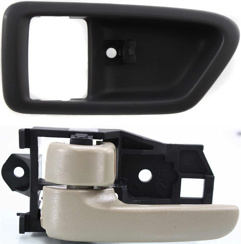 Front or Rear Interior Door Handle for Toyota Camry 1997-2001, Left (Driver) Side, 2-Piece Kit with Door Handle Trim, Replacement Set
