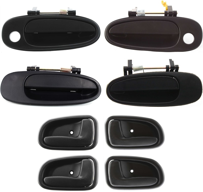 Auto Body Repair Kit for Toyota Corolla 1993-1997, 8-Piece Set, Front and Rear, Right (Passenger) and Left (Driver), Interior and Exterior Door Handle Replacement
