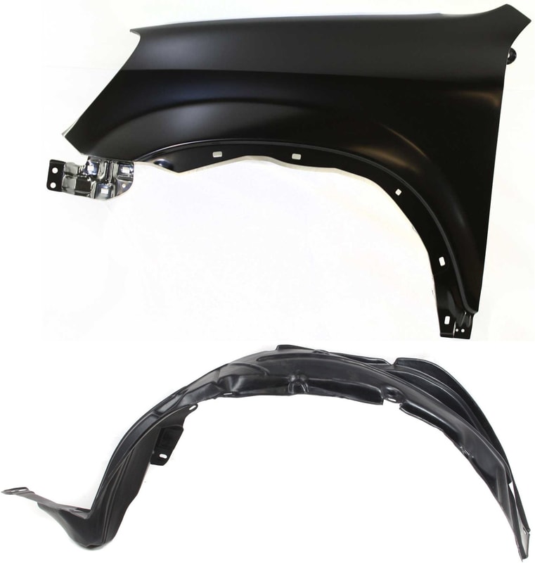 Front Fender for 2002-2006 Honda CR-V, Left (Driver) Side, 2-Piece Kit with Fender Liner, Replacement