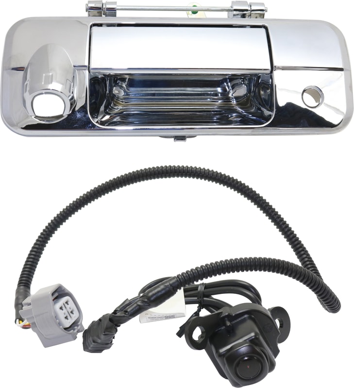 Tailgate Handle for Toyota Tundra 2007-2013, Outside, 2-Piece Kit, with Back Up Camera, Replacement